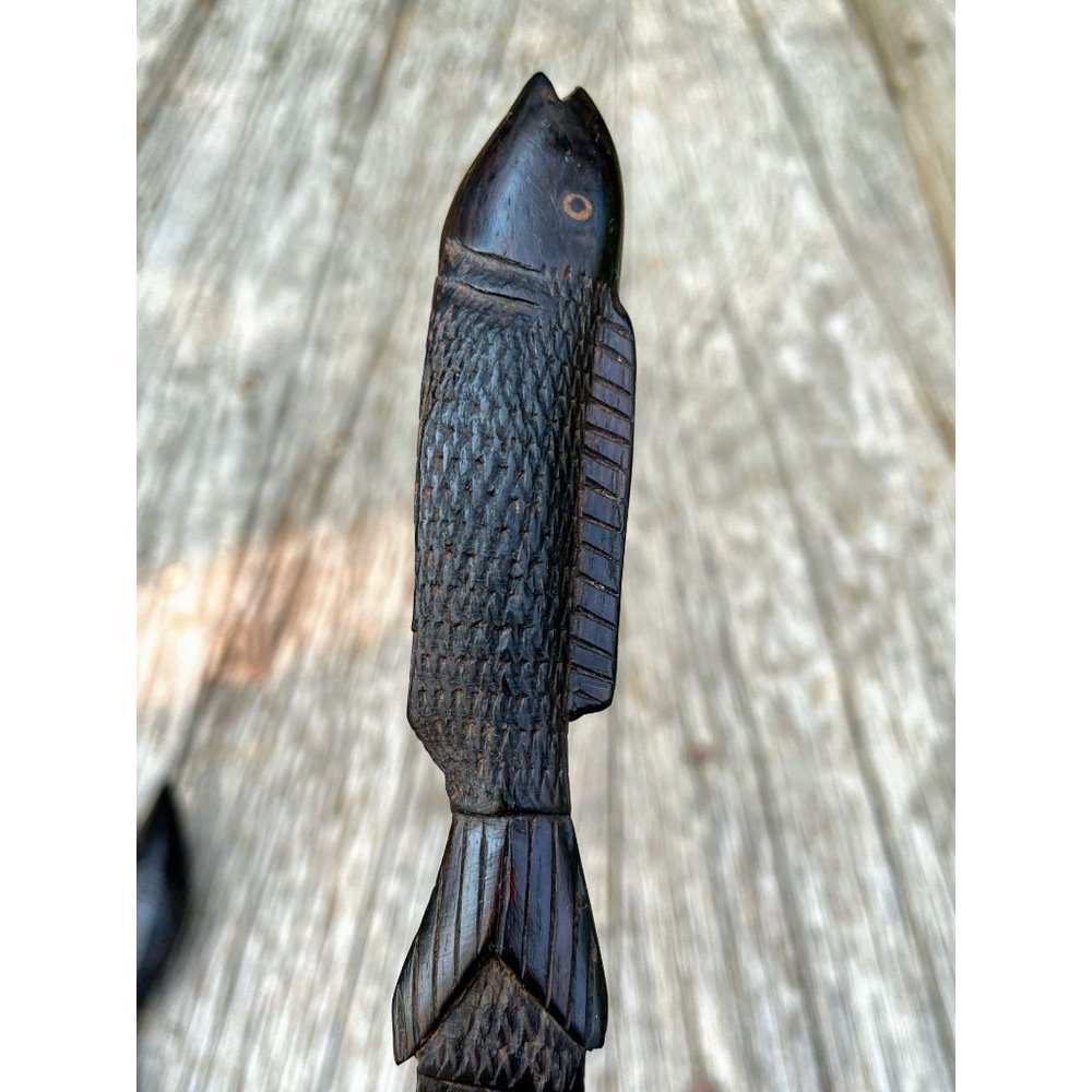 Vintage African wood Carved fish Letter Openers - Picture 6 of 8